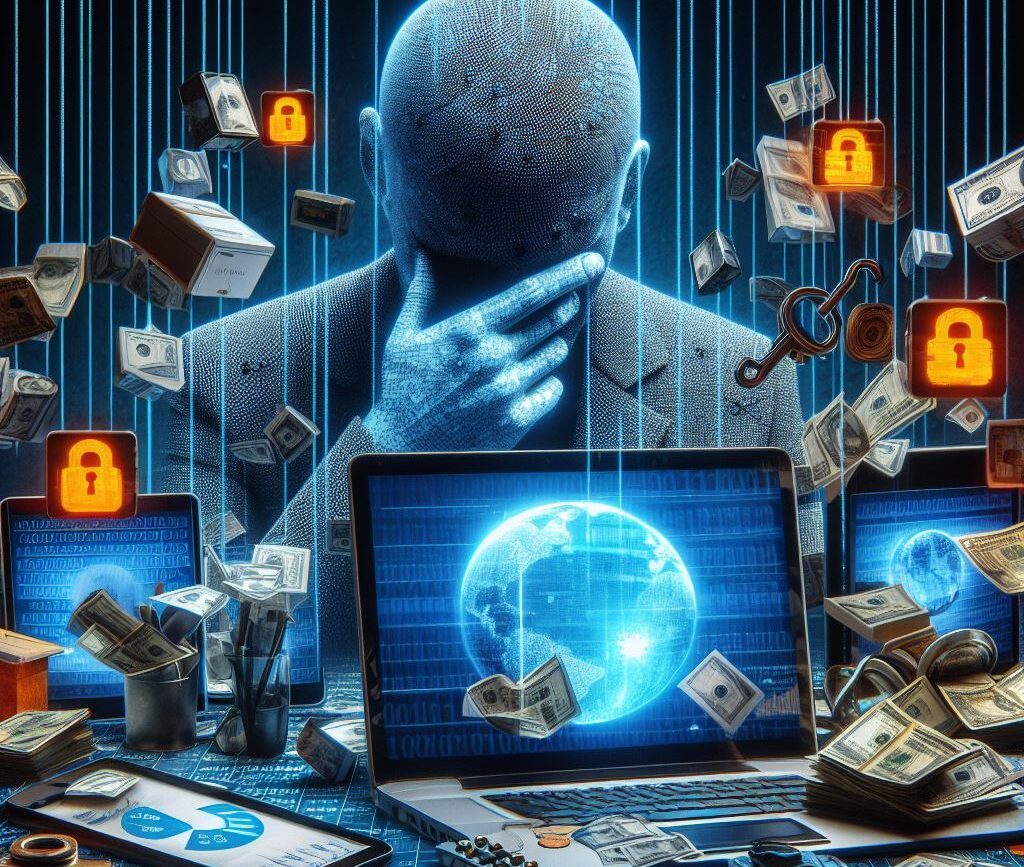 Cette Image représente l'utilisation abusive de Nos Données sur des Ordinateurs tablettes et smartphones de nos Jours. Nettoyage Et Suppression De Virus Sur Ordinateurs