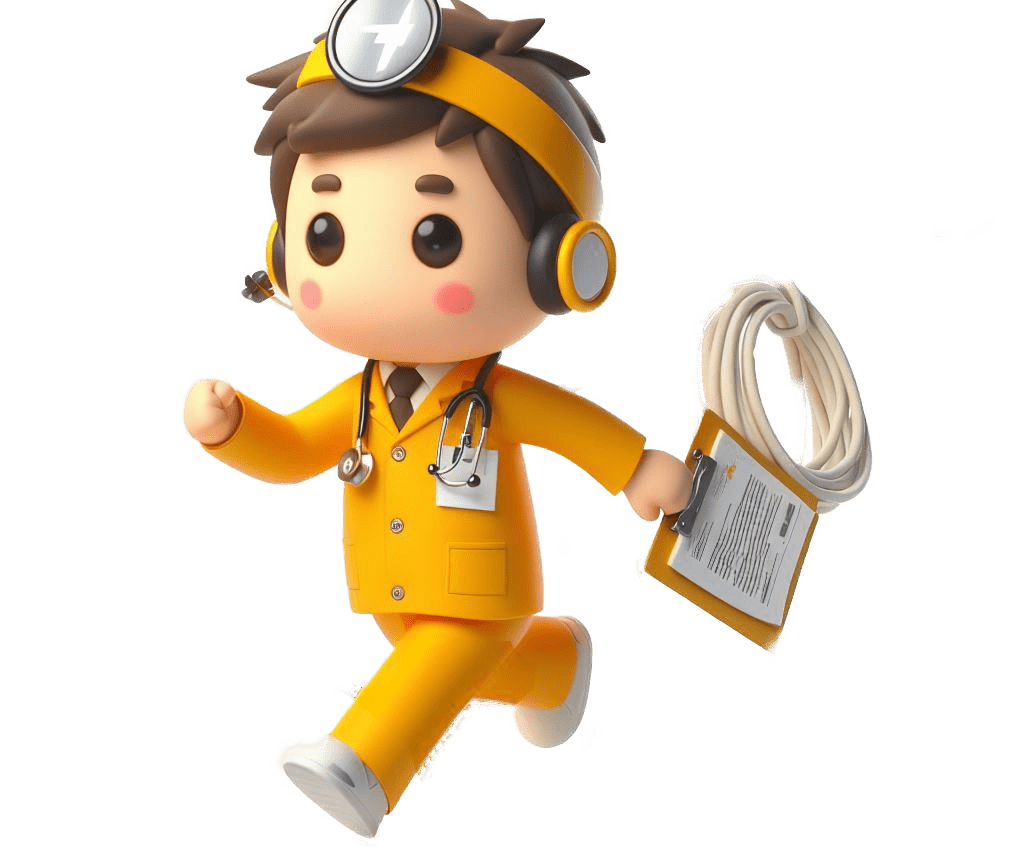 Cette image représente un bonhomme habillé en tenue de docteur jaune - Récupération de données
