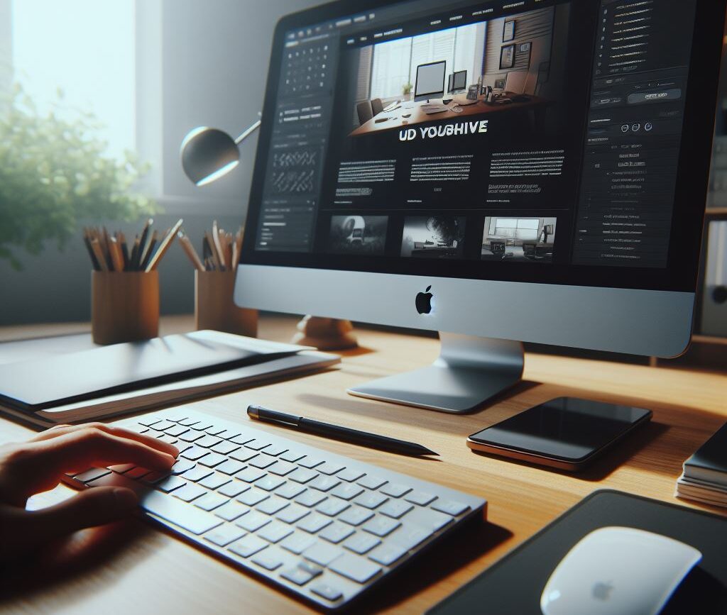 Cette Image Représente un ordinateur Affichant un Site Internet. Création De Site Internet, Galerie photos, galerie vidéo, Vitrine, Blog, Référencement, Newsletter, E-mailing, Annuaire gratuit, Forum, Formulaire, Flux RSS, Partenariat, Affiliation, sécurité, ,