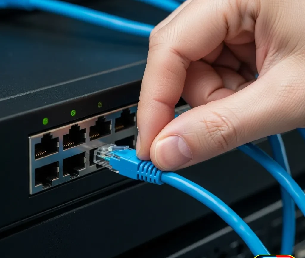 Isoler un Ordinateur Bloqué : Le Premier Geste qui Sauve---ALT_IMG_2---Main en train de débrancher le câble Ethernet d'un ordinateur bloqué qui demande une rançon, geste essentiel pour isoler la machine et stopper la propagation du virus.---LEGENDE_IMG_2---Le premier réflexe face à un ordinateur bloqué qui demande rançon : le déconnecter immédiatement de tout réseau.---DESC_IMG_2---Illustration du geste technique vital à accomplir face à un ordinateur bloqué qui demande rançon : l'isolement physique. Débrancher le câble réseau (Ethernet) est la première étape pour empêcher le ransomware de se propager à d'autres appareils connectés. C'est une action cruciale avant de faire appel à un professionnel comme Docteur PC 33 pour un diagnostic sécurisé. Main en train de débrancher le câble Ethernet d'un ordinateur bloqué qui demande une rançon, geste essentiel pour isoler la machine et stopper la propagation du virus. ---LEGENDE_IMG_2--- Le premier réflexe face à un ordinateur bloqué qui demande rançon : le déconnecter immédiatement de tout réseau. ---DESC_IMG_2--- Illustration du geste technique vital à accomplir face à un ordinateur bloqué qui demande rançon : l'isolement physique. Débrancher le câble réseau (Ethernet) est la première étape pour empêcher le ransomware de se propager à d'autres appareils connectés. C'est une action cruciale avant de faire appel à un professionnel comme Docteur PC 33 pour un diagnostic sécurisé.
