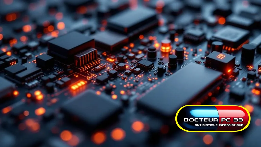Gros plan sur l'intérieur d'une batterie PC moderne pour optimiser la durée de vie de votre batterie PC.