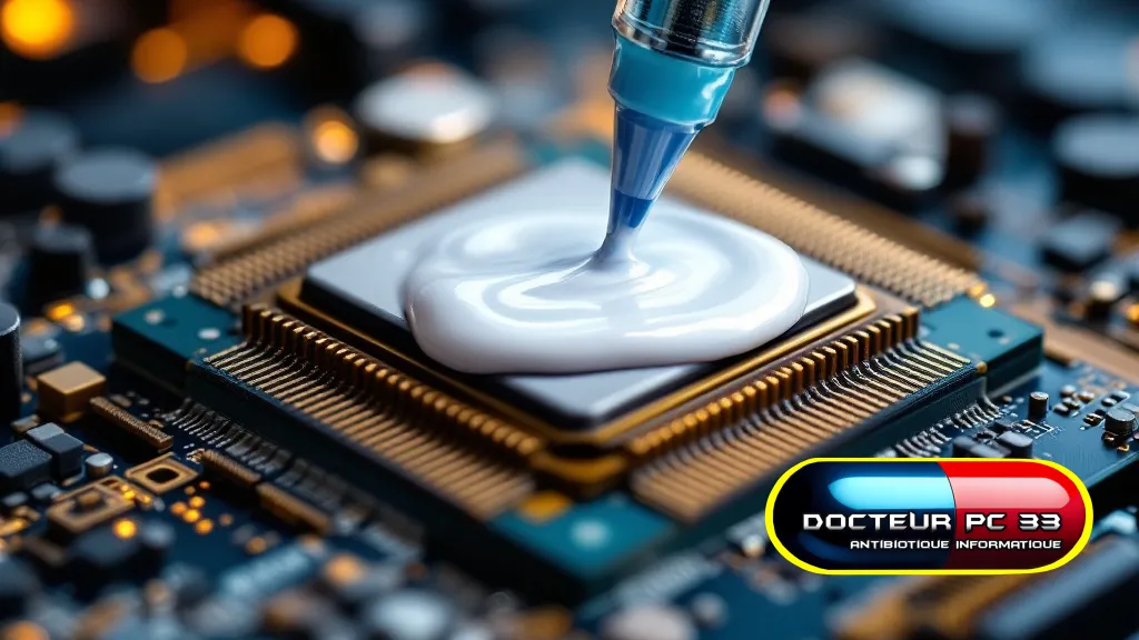 Application pâte thermique sur CPU changement pâte thermique