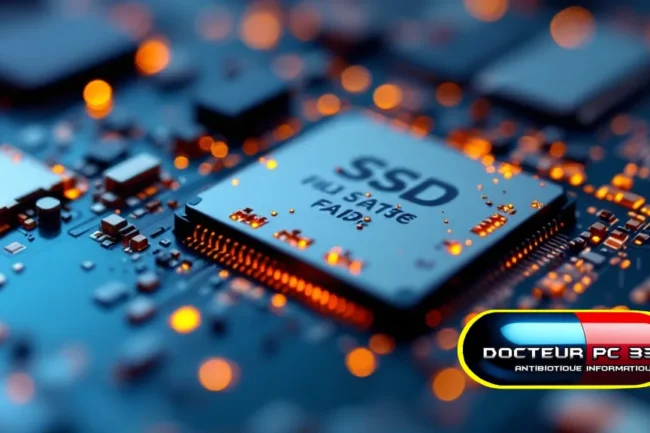 Gros plan SSD défaillant ssd en fin de vie 2 •