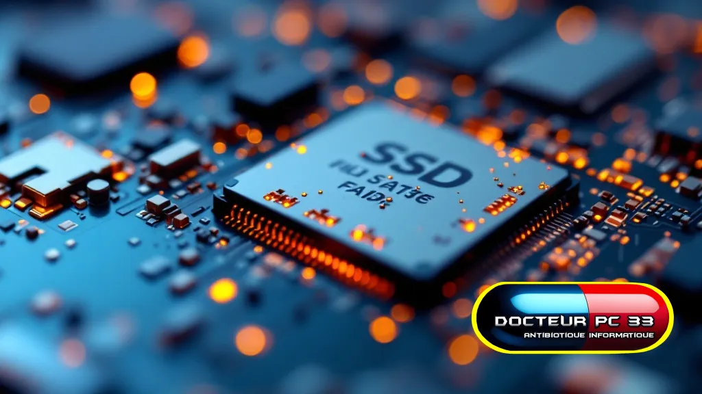 Gros plan SSD défaillant ssd en fin de vie