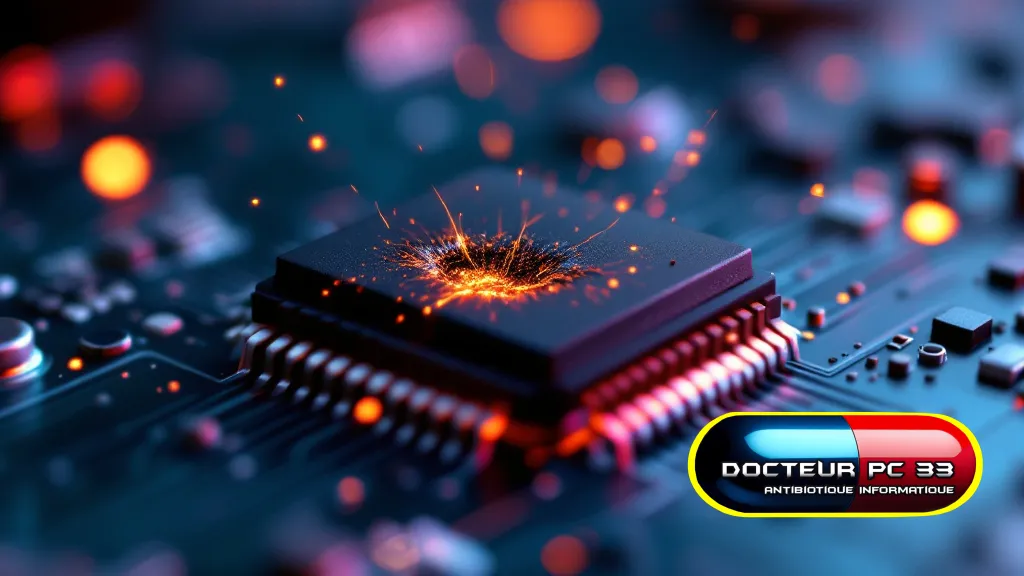 Microchip endommagé par décharge électrostatique décharges électrostatiques
