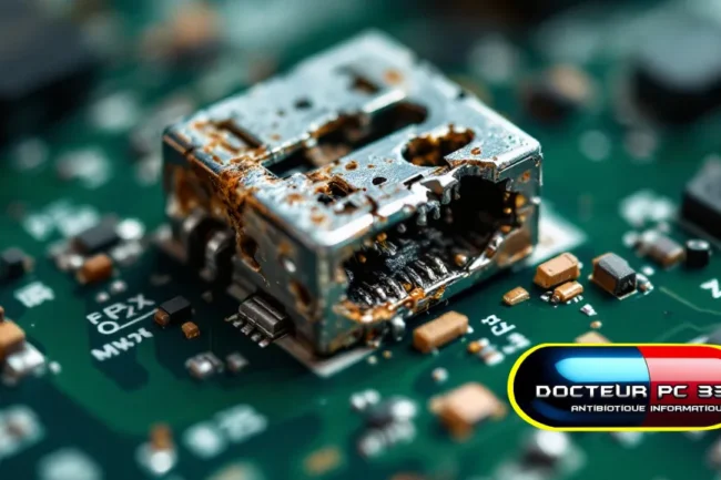 connecteur alimentation pc cassé